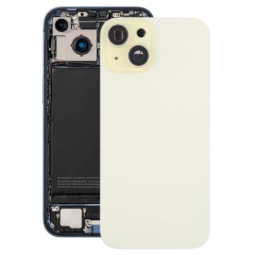 iPhone 15 Plus Yellow Battery Back Cover with MagSafe & Lens Cover - 1