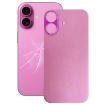 iPhone 16 Pink Glass Back Cover  Easy Replacement, Big Camera Hole - 1