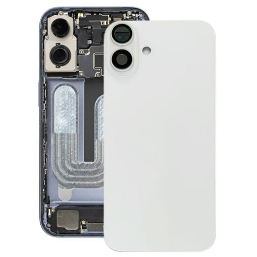 iPhone 16 Battery Back Cover with Camera Lens (White) - 1