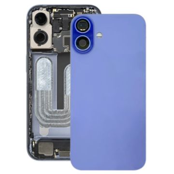 iPhone 16 Plus Cyan Battery Back Cover with Camera Lens Cover - 1