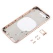 iPhone 8 Gold Transparent Back Cover with Lens & SIM Tray - 3