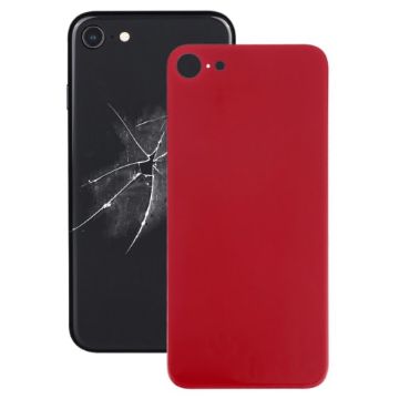 iPhone 8 Red Glass Back Cover with Big Camera Hole & Adhesive - 1