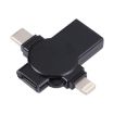 X09 4-in-1 USB to Dual 8 Pin + USB-C OTG Adapter (Black) - 3