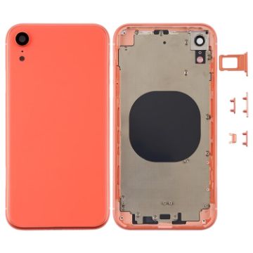 Coral Back Housing Cover with Camera Lens & SIM Tray for iPhone XR - 1