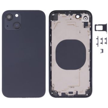 Back Housing Cover with iP13 Look for iPhone XR (Black) - 1