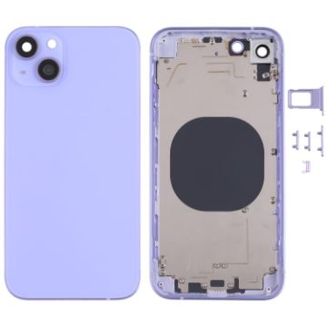 Back Housing Cover: iP13 Style for iPhone XR (Purple) - 1