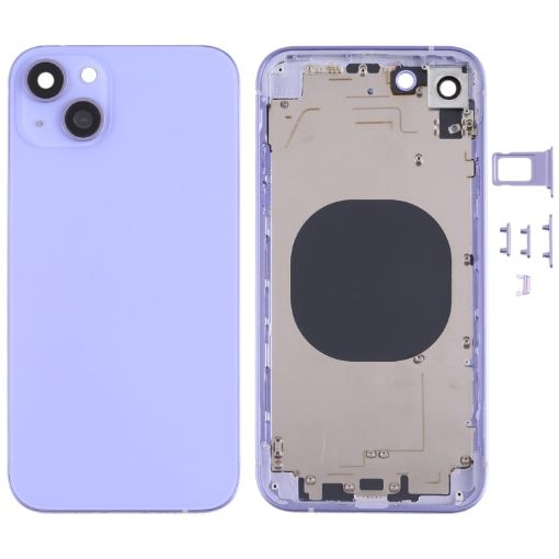 Back Housing Cover: iP13 Style for iPhone XR (Purple) - 1