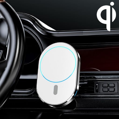 JJT-968 Magnetic Car Air Outlet Wireless Charger 15W Max (White) - 1