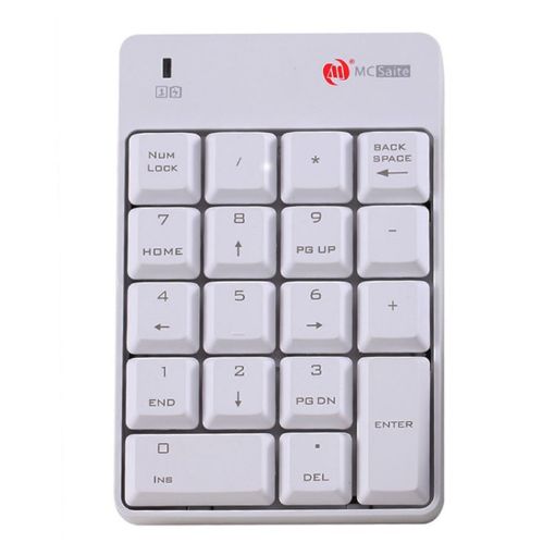 MC Saite SK-51AG Wireless Numeric Keyboard & Calculator (White) - 1
