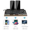 Round Retro Punk Keycap Bluetooth Mechanical Keyboard Black TW1867 - 3