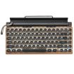 Round Retro Punk Keycap Mechanical Bluetooth Keyboard (Wood) - 1