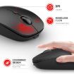 MKESPN 859 Wireless Mouse: 2.4G+BT5.0+BT3.0, Black, Three Modes - 3