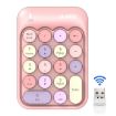 Ajazz AK18 Mini Wireless Pink Numeric Keyboard with Mixed Color Keys - 1