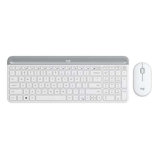 Logitech MK470 Wireless Keyboard Mouse Set - White Silence Edition - 1