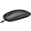 HXSJ M90 Ultrathin Mute Rechargeable Wireless Bluetooth Mouse Black - 2