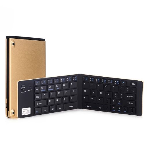 Ultra-thin Gold GK228 Bluetooth Keyboard, Foldable, Multi-OS Compatible - 1