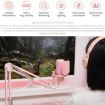 FEELWORLD VM1 Pink USB Gaming Microphone with RGB Light & Stand - 3