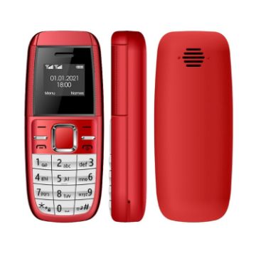 BM200 Mini Mobile Phone, 0.66", MT6261D, Dual SIM, Bluetooth, 2G Red - 1