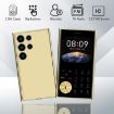 V8 Card Mobile Phone, 2.01", Dual SIM, Bluetooth, FM, Torch - Gold - 2