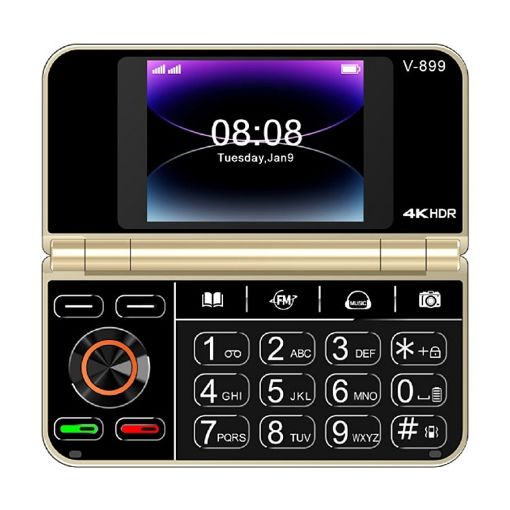 SOYES V-899, 2.4" & 2.8" Display, 32MB+64MB, 2G Dual SIM, Gold - 1