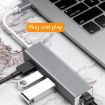 USB-C to Ethernet RJ45 & 3 USB 3.0 Adapter HUB (Grey) - 5