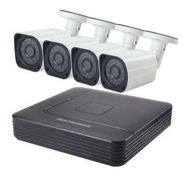 A4B6 4Ch Bullet IP Camera NVR Kit with Night Vision, 15m IR - 1