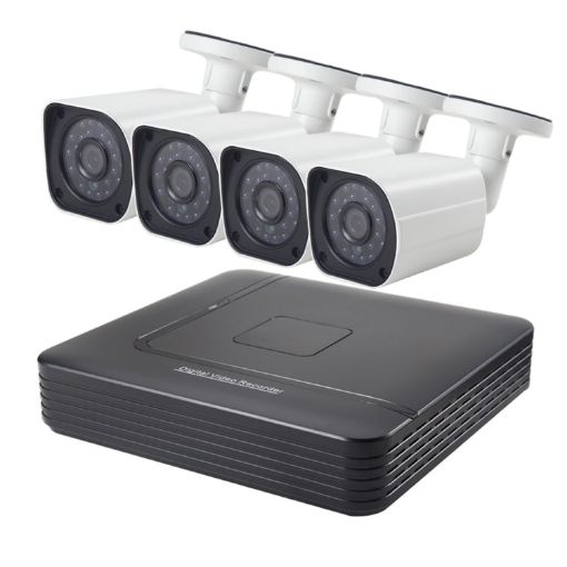 A4B6 4Ch IP Camera NVR Kit, Night Vision, Motion Detection, 15m IR - 1