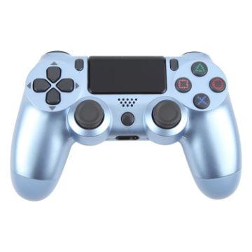 Titanium Blue Wireless Bluetooth Snowflake Button Game Controller PS4 - 1