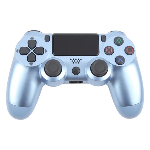 Titanium Blue Wireless Bluetooth Snowflake Button Game Controller PS4 - 1