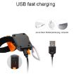 USB Charging Leo Style Red Blue Rear Riding Safety Light - 3