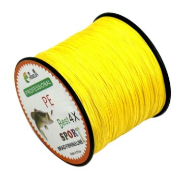 HENGJIA 80LB 500m Extra Strong 4 Strand Braid Fishing Line (Yellow) - 1