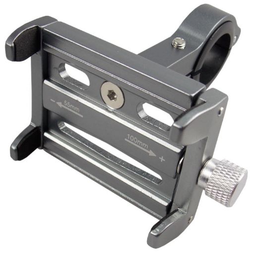 BIKERSAY MP005 Aluminum Bike Phone Holder, Titanium Color - 1
