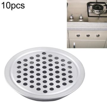 10pcs 29mm Stainless Steel Cabinet Air Vent Louvered Grille - 1