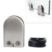 Concave Matte Polished 201 Stainless Steel Glass Clamp Bracket - 1