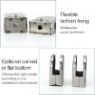 Concave Matte Polished 201 Stainless Steel Glass Clamp Bracket - 4