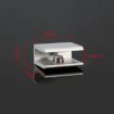 15 PCS Aluminum Alloy Glass Fixing Clips, Single Hole, 8mm, S - 2