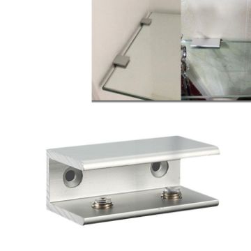 16mm Double Hole Aluminum Alloy Glass Fixing Clip, L - 1