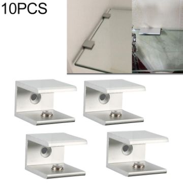10 PCS 16mm Aluminum Alloy Glass Fixing Clips, Single Hole, S - 1