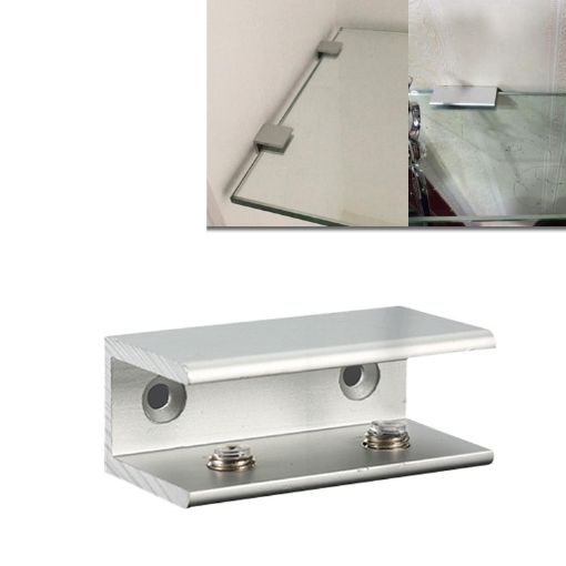 20mm Double Hole Aluminum Alloy Glass Fixing Clip, L Size - 1