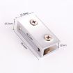 Zinc Alloy 12mm Rectangular Glass Fixing Clamp Bracket - 2