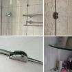 Zinc Alloy 12mm Rectangular Glass Fixing Clamp Bracket - 6