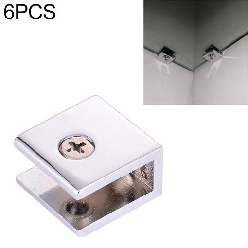 Zinc Alloy Square Glass Fixing Clamp, Size L, Bright Bracket - 1