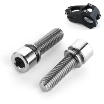 Titanium Bicycle Bottle Cage Screws M5 18mm, 6 PCS - 1