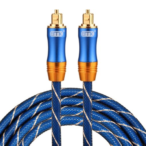 EMK 2m Gold Plated Toslink Male to Male Optical Audio Cable - 1