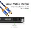 EMK 2m Gold Plated Toslink Male to Male Optical Audio Cable - 4