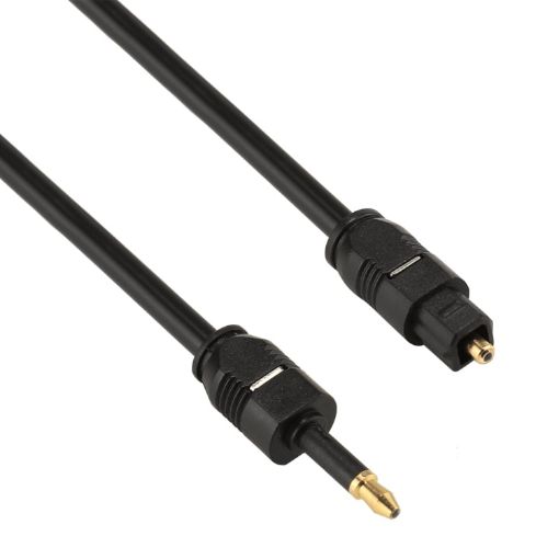 1m Optical Audio Cable: Toslink Male to 3.5mm Mini Toslink Male - 1