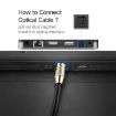 8m Nickel Plated Toslink Male to Male Optical Audio Cable 6.0mm OD - 5