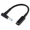 100W USB-C Adapter Cable for HP, 4.5x0.6mm Elbow, Nylon Braid - 2