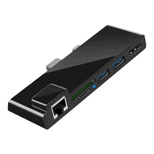 Rocketek SH768 6 in 1 USB/HDMI/RJ45/SD/TF HUB for Surface Pro 5/6 - 1