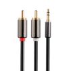 Gold Plated 2m 3.5mm Jack to 2 RCA Male Stereo Audio Cable - 3